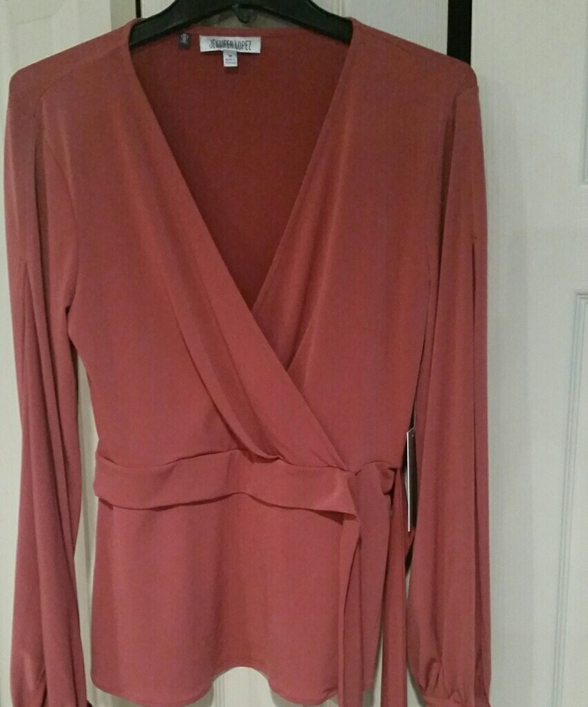 JENNIFER LOPEZ TIE WAIST BLOUSE